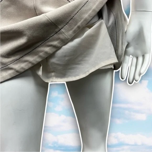 BCBGMAXAZRIA Alaina Faux Suede A-Line Zip Up Dress Mod Date Night Retro 60s - Picture 9 of 14